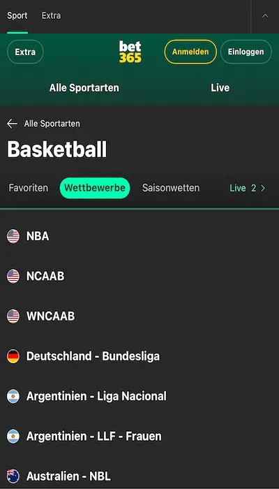 Bet365 - Basketball
