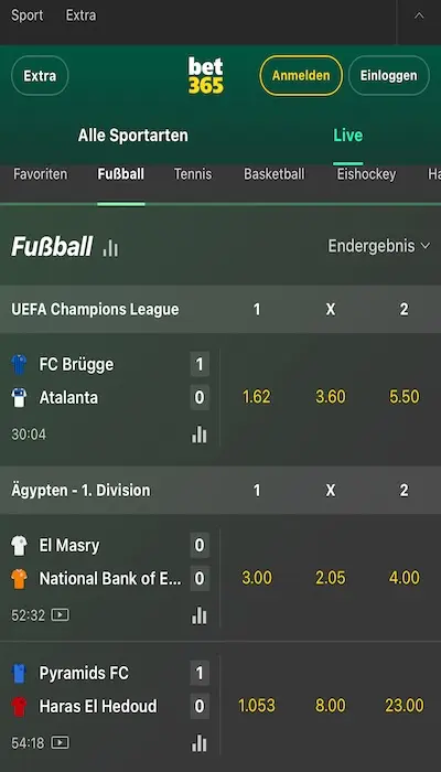 Bet365 - Live Wetten
