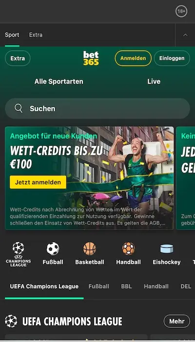 Bet365 Homepage
