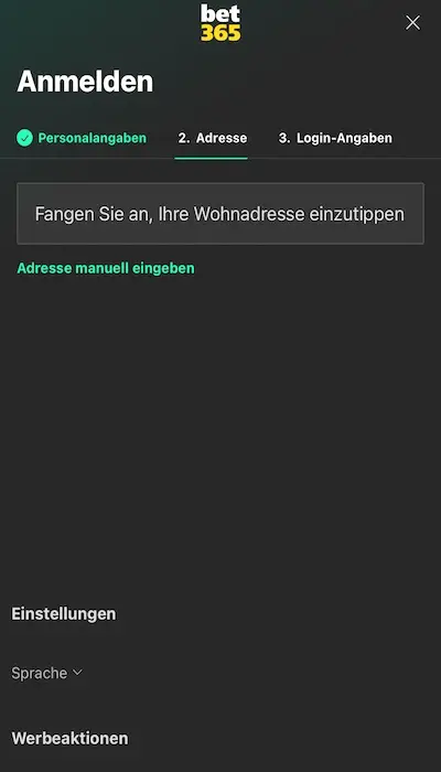 Bet365 Registrierung - Seite 3