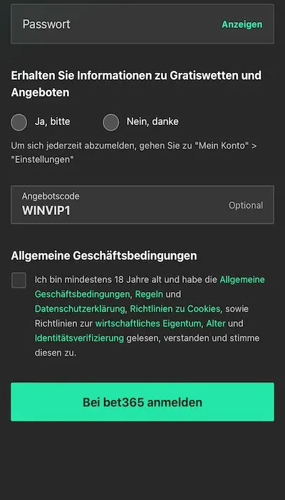 Bet365 Registrierung - Seite 4