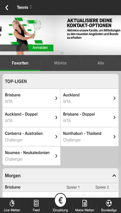 Betway Wettkämpfe