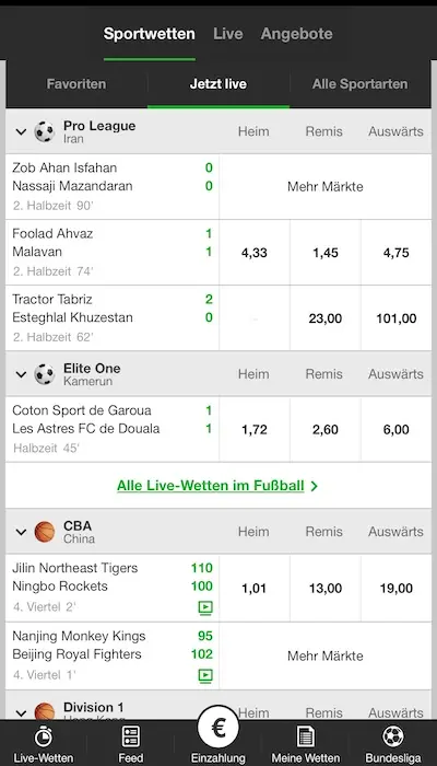 Betway Live Wetten