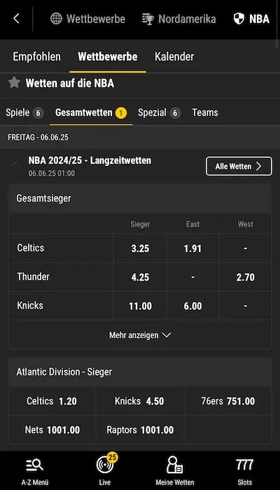 Bwin Outright Wetten