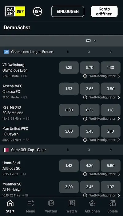 DAZN Bet Website