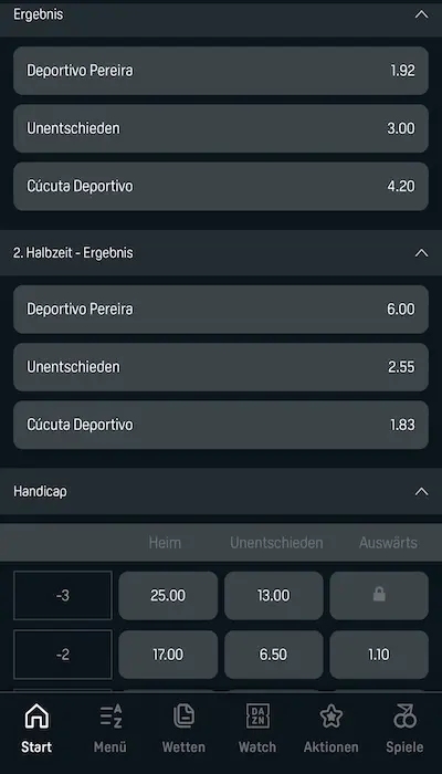 DAZN Bet Live