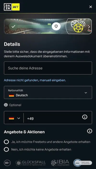DAZN Bet Registrierung - Seite 3