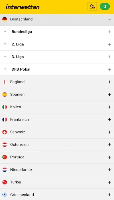 Interwetten Wettkämpfe