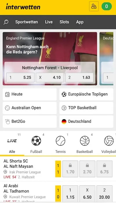 Interwetten Website