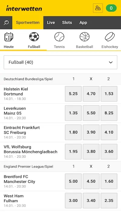 Interwetten Website