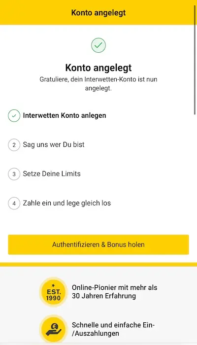 Interwetten Registrierung - Seite 5