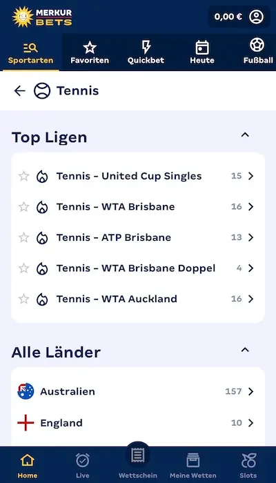 Merkur Bets Tennis