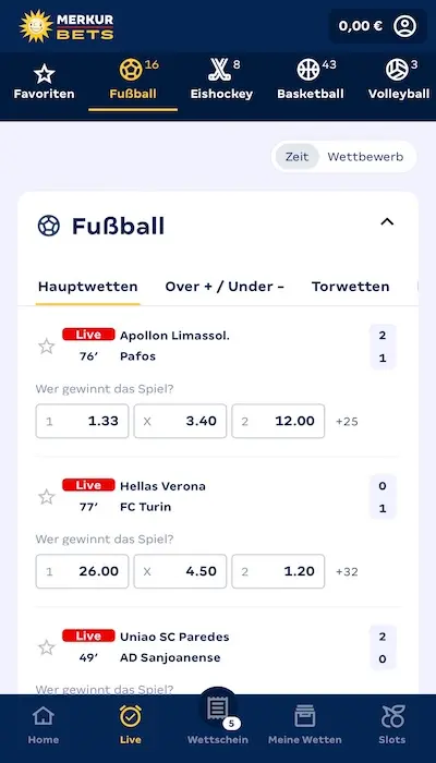 Merkur Bets Live Wetten
