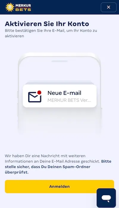 Merkur Bets Konto aktivieren