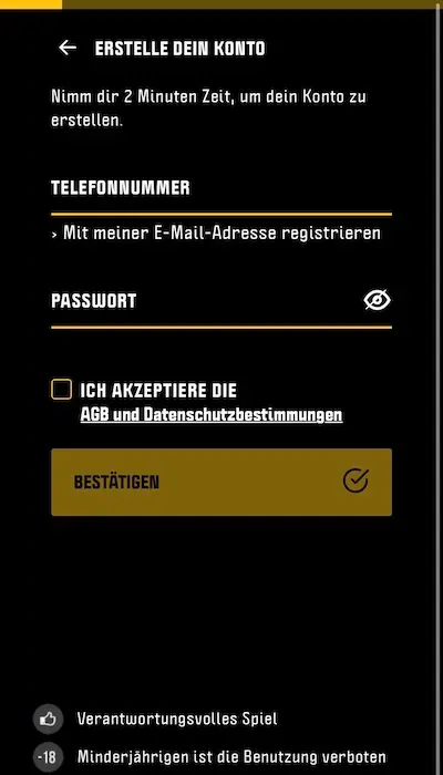 Winamax Registrierung