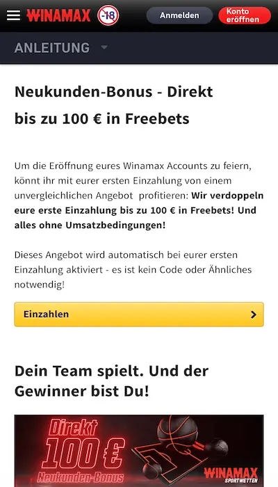 Winamax Promo Aktionen