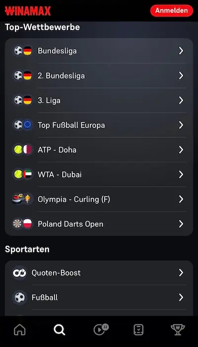 Winamax Website