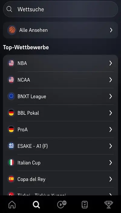 Winamax Wettkämpfe