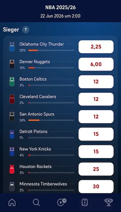 Winamax Outright Wetten