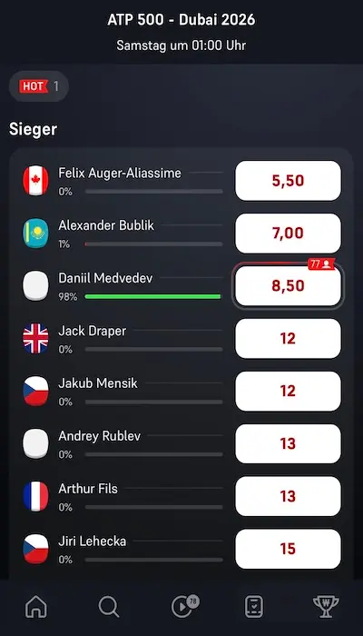 Winamax Outright Wetten