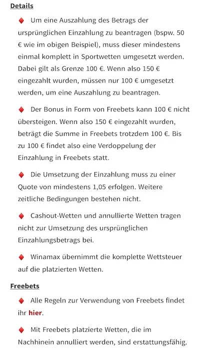 Winamax Promo Aktionen