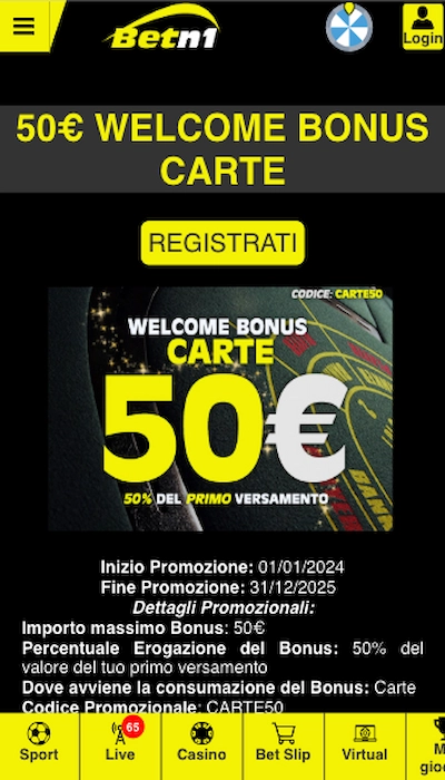betn1 bonus carte