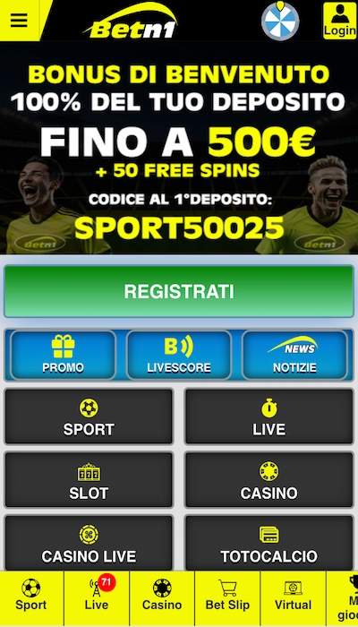 bonus betn1 scommesse sportive