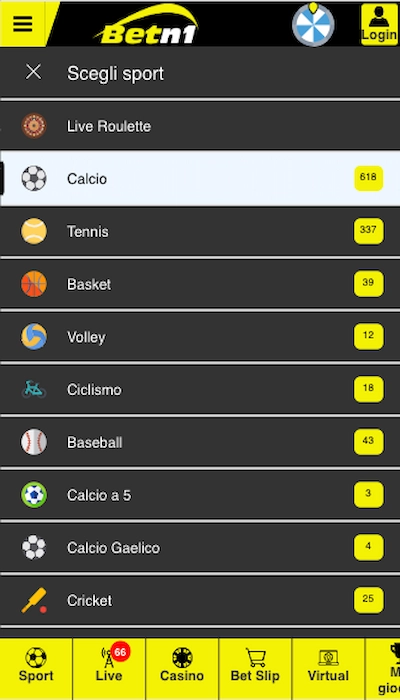 Betn1 scommesse sportive