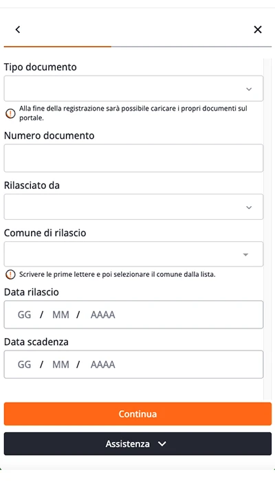 Iscrizione Betsson - Parte 3