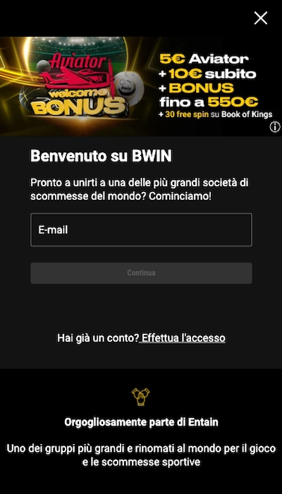 Bwin registrazione - Pagina 1