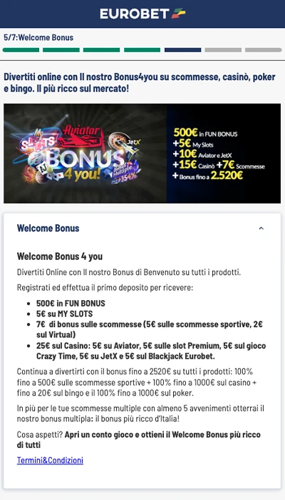 Iscrizione Eurobet - Parte 4