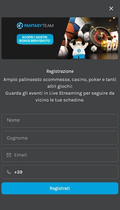 Fantasyteam registrazione - Pagina 1