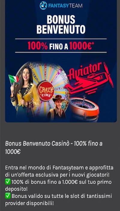 bonus casino fantasyteam