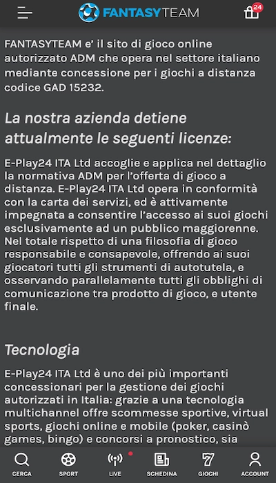 sicurezza fantasyteam