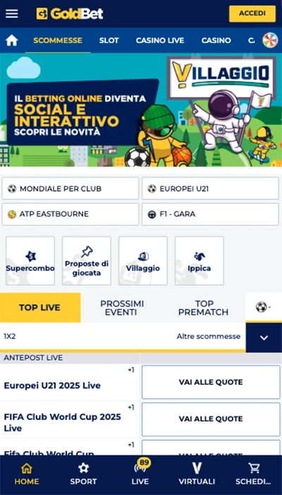 scommesse sportive goldbet