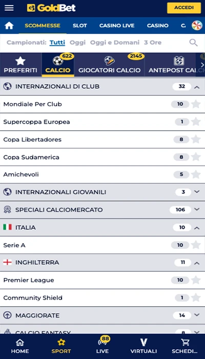 scommesse sportive goldbet