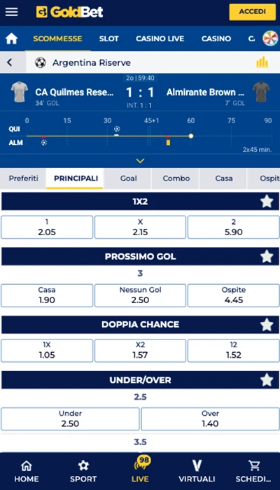 scommesse sportive goldbet