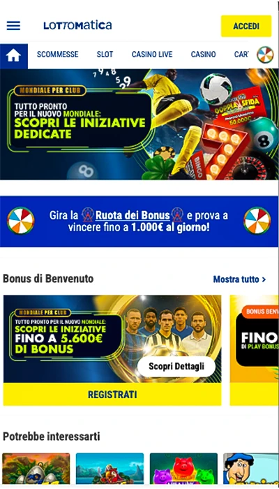 bonus Lottomatica