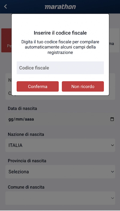 Marathonbet registrazione - Pagina 1