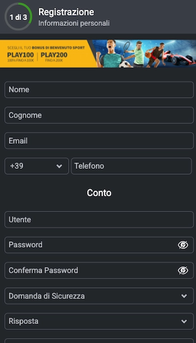 Iscrizione Planetwin - Parte 1