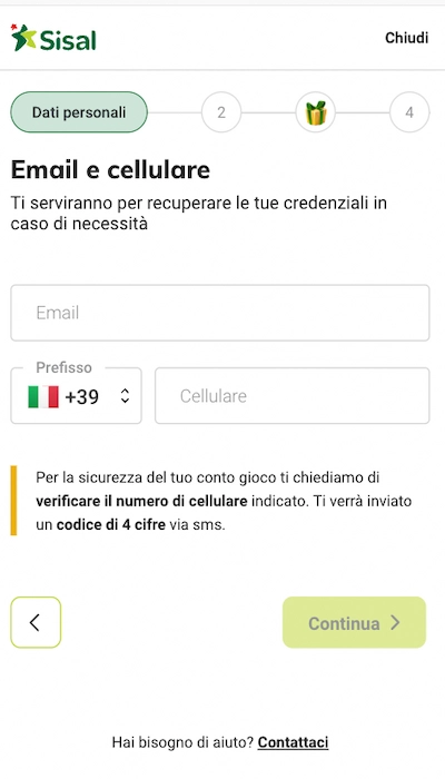 Sisal registrazione - Pagina 2