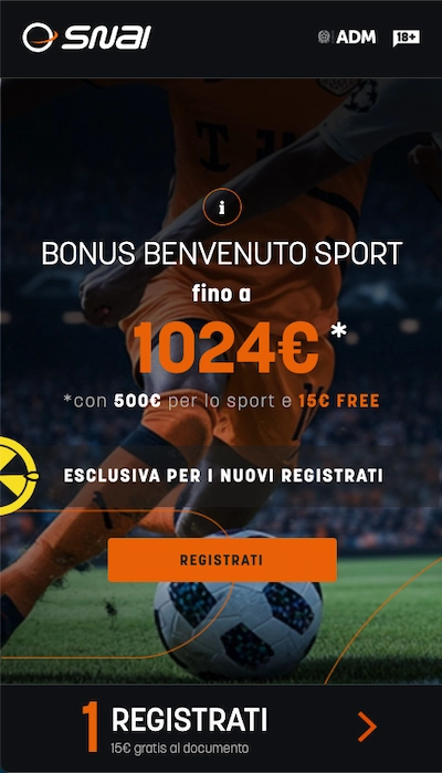bonus benvenuto Snai