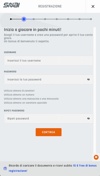 Snai registrazione - Pagina 1