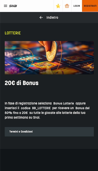 bonus snai lotterie
