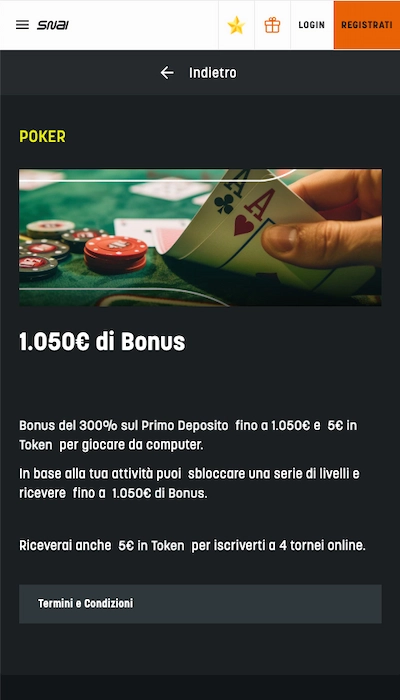 bonus snai poker