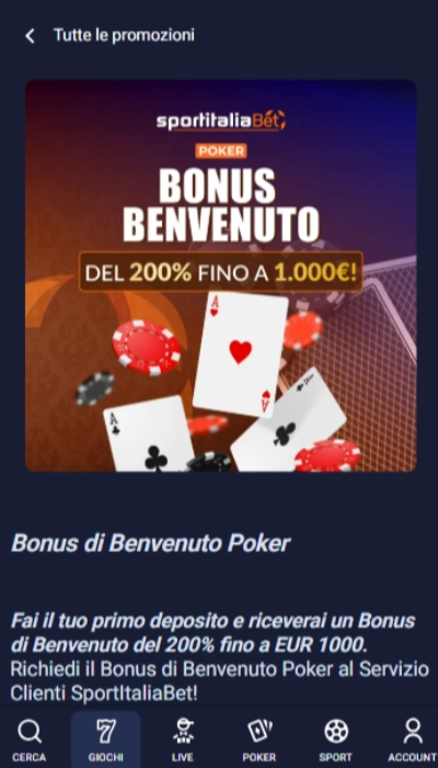 Bonus Casino Sportitaliabet