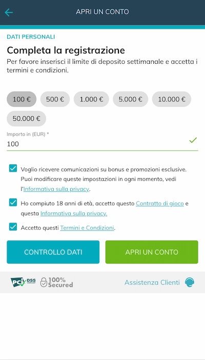 Iscrizione Starcasino - Parte 5