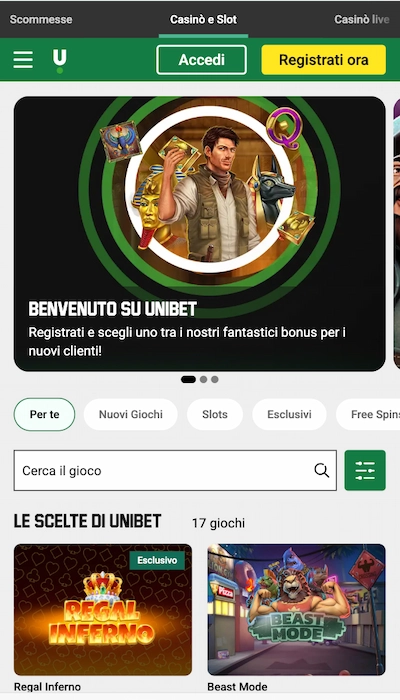 Bonus Casino Unibet
