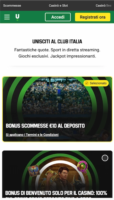 Iscrizione Unibet - Parte 1