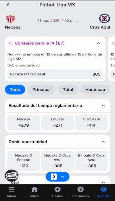 cuotas ofrecidas en 1win